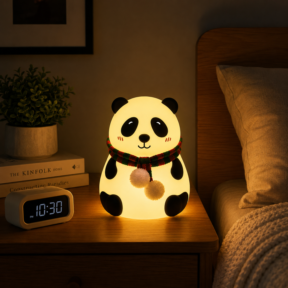Cute Panda Night Light  – Rechargeable 7 Color LED Silicone Touch Lamp