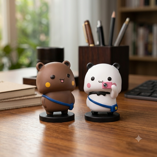 🎀 Bubu & Dudu Cute Couple Mini Figurines | Kawaii Desk Decor | Adorable Room Aesthetic Showpiece