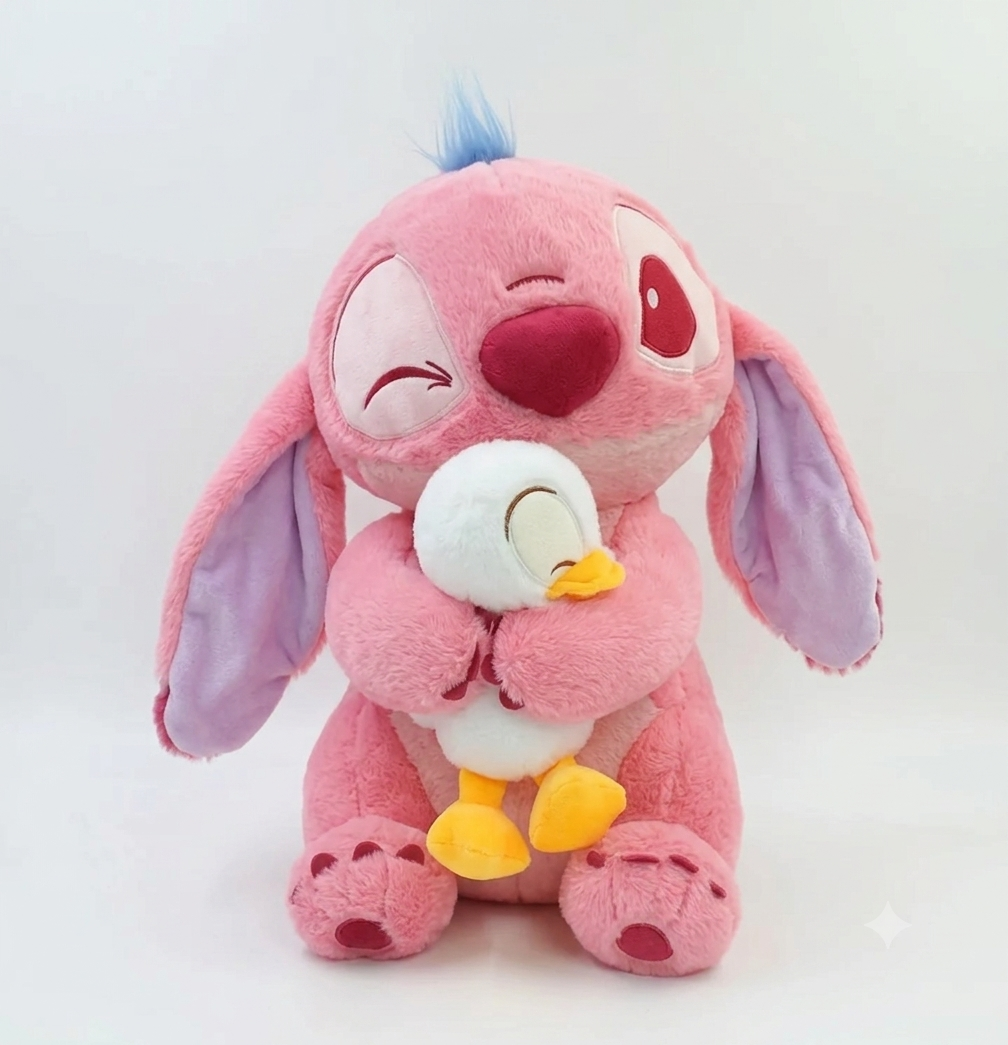 Plush Toy Hugging Baby Duckling – 40cm Big Soft Cuddly Plushie | Blue & Pink |