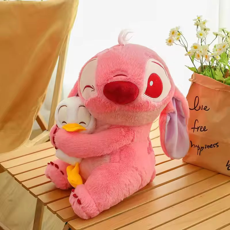 Plush Toy Hugging Baby Duckling – 40cm Big Soft Cuddly Plushie | Blue & Pink |