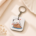 🎀Viral Bubu Dudu Couple Keychain Set | Kawaii Matching Bag Charms | Cute Gift (Pack of 2)